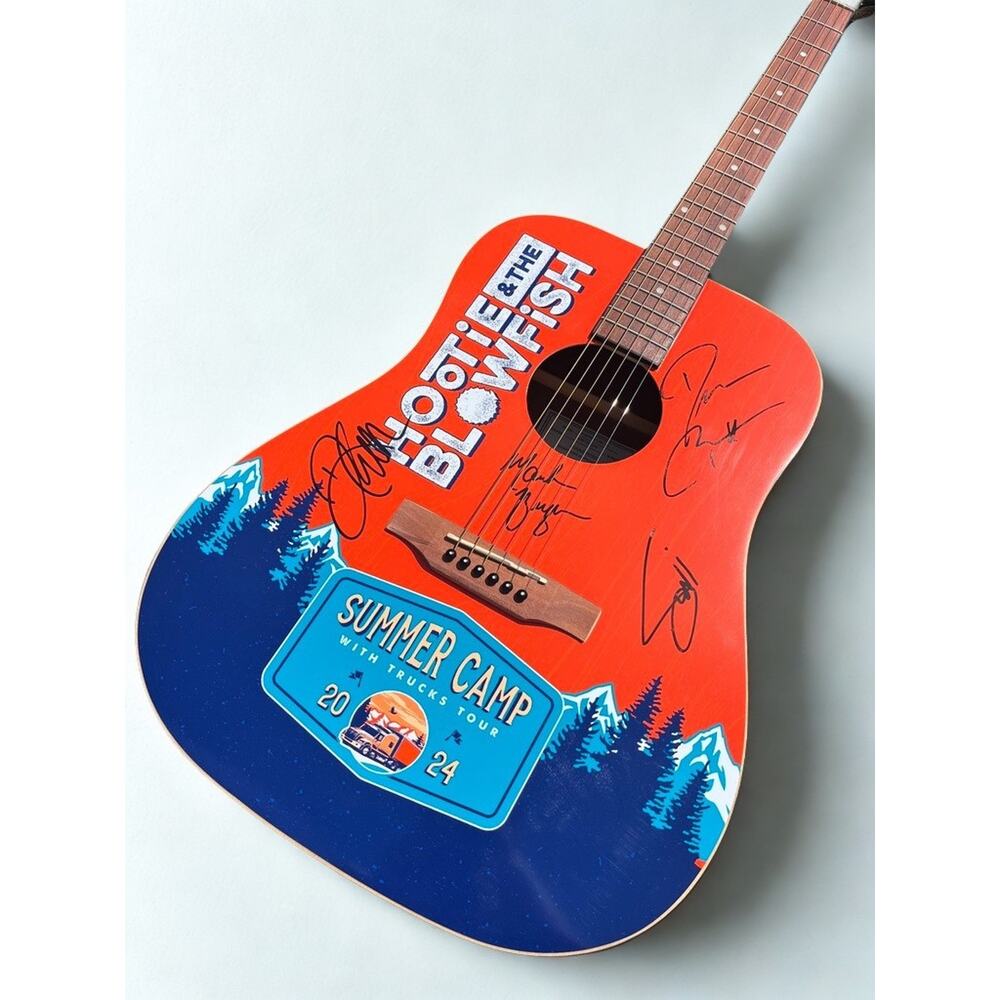 Hootie & The Blowfish Signed Epiphone DR-100 Guitar Summer Camp Tour 2024 COA - Picture 4 of 11